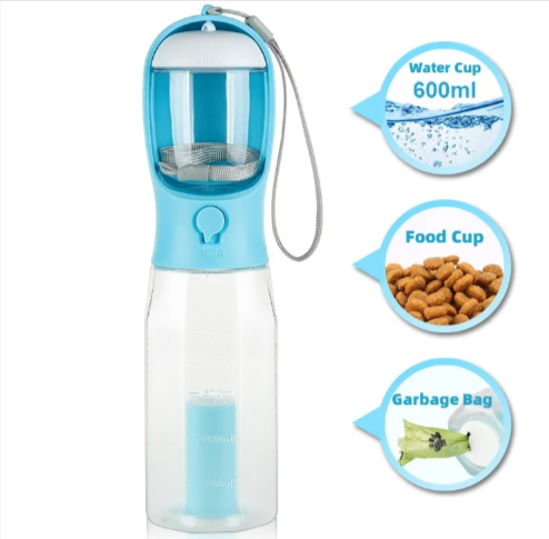 Portable Bottle with Smart Pet Automatic Feeder