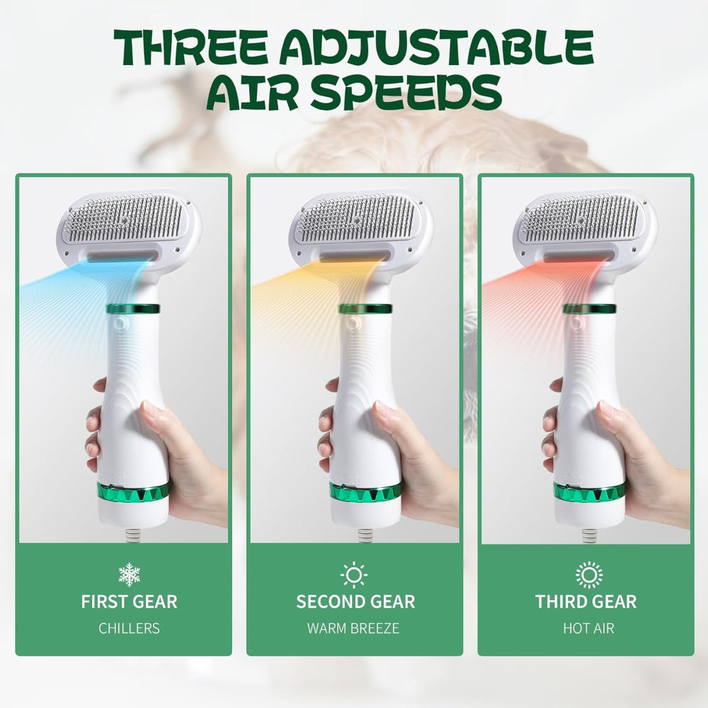 Pet Hair Dryer & Hot Air Blower Drying Comb Brush