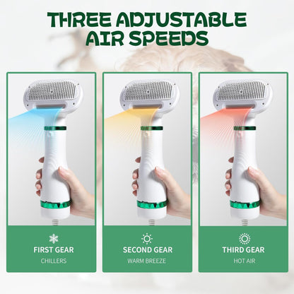 Pet Hair Dryer & Hot Air Blower Drying Comb Brush