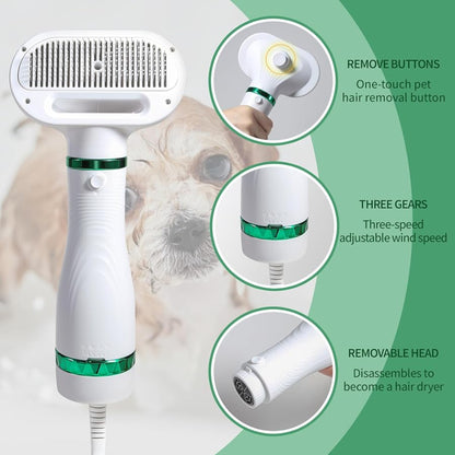Pet Hair Dryer & Hot Air Blower Drying Comb Brush