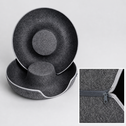 Donut Cat Tunnel Bed — Natural Wool Felt Cave, Tunnel & Play House