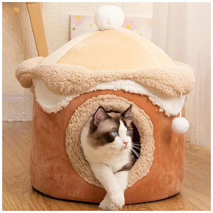 Pet Cute Ice-Cream Hud Style Cat Nest