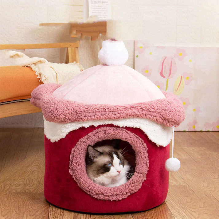 Pet Cute Ice-Cream Hud Style Cat Nest